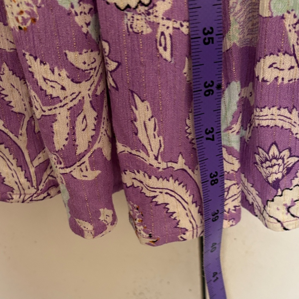 Haute Hippie Purple Floral Long Sleeve Dress - Picture 8 of 12